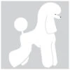 K-Design Poodle T-trim Sticker Right Wit 10 Cm -Pawfect Care Store 01kde088 12x ryfduem7v6bchvdb