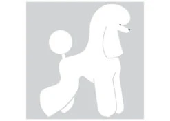 K-Design Poodle T-trim Sticker Right Wit 10 Cm