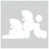 K-Design Poodle Double Sticker Left White 10 Cm -Pawfect Care Store 01kde093 12x fgrcgpqmyiqkkgte