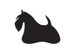K-Design Scottish Terrier Sticker Left Black 10 Cm