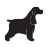 K-Design English Cocker Sticker Right Black 10 Cm -Pawfect Care Store 01kde120 12x nydygpj1phbfobyt