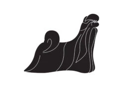 K-Design Shih Tzu Sticker Right Black 10 Cm