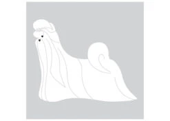 K-Design Shih Tzu Sticker Left White 10 Cm