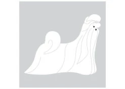 K-Design Shih Tzu Sticker Right White 10 Cm