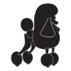 K-Design Poodle Continental Sticker Right Black 10 Cm -Pawfect Care Store 01kde144 12x bhlrxhogsclzjpbh