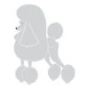 K-Design Poodle Continental Sticker Left Silver 10 Cm -Pawfect Care Store 01kde145 12x la7iulfqqahefosa