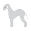 K-Design Bedlington Terrier Sticker Left Silver 10 Cm -Pawfect Care Store 01kde157 12x r3eruju9tuaov9hv