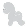 K-Design Bichon Sticker Left Silver 25 Cm -Pawfect Care Store 01kde205 12x s2qanhhhr5oczepr