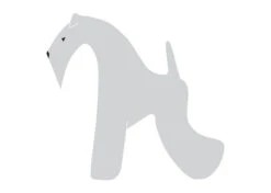 K-Design Kerry Blue Terrier Sticker Left Silver 25 Cm