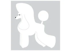 K-Design Poodle Puppy Sticker Left White 25 Cm