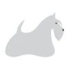 K-Design Scottish Terrier Sticker Right Silver 25 Cm -Pawfect Care Store 01kde236 12x riwy5fb3zplz2z47