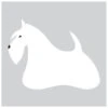 K-Design Scottish Terrier Sticker Left White 25 Cm -Pawfect Care Store 01kde237 12x drarkhaxt7edkyxl