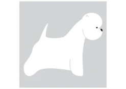 K-Design West Highland Terrier Sticker Right White 25 Cm