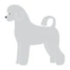 K-Design Portuguese Water Dog Puppy Sticker Left Silver 25 Cm -Pawfect Care Store 01kde247 12x lywasilldokk6v9n