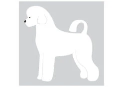 K-Design Portuguese Water Dog Puppy Sticker Left White 25 Cm