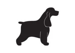 K-Design English Cocker Sticker Right Black 25 Cm