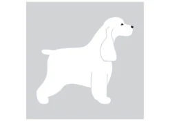 K-Design English Cocker Sticker Right White 25 Cm