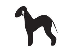 K-Design Bedlington Sticker Left Black 25 Cm