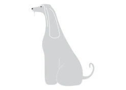 K-Design Afghan Sit Sticker Left Silver 25 Cm