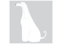 K-Design Afghan Sit Sticker Left White 25 Cm