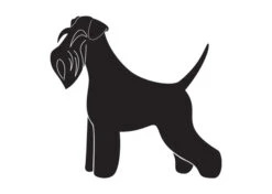 K-Design Schnauzer Sticker Left Black 25 Cm