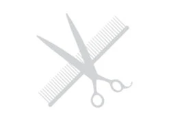 K-Design Shear & Comb Sticker Silver 25 Cm
