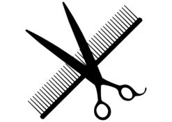 K-Design Shear & Comb Sticker Black 50 Cm