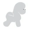 K-Design Bichon Sticker Right Silver 50 Cm -Pawfect Care Store 01kde356 12x t4hwankmioko3ebg