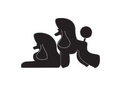 K-Design Poodle Double Sticker Left Black 50 Cm