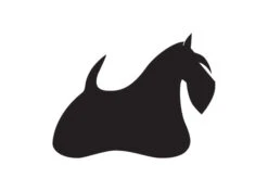 K-Design Scottish Terrier Sticker Right Black 50 Cm
