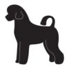 K-Design Portuguese Water Dog Puppy Sticker Left Black 50 Cm -Pawfect Care Store 01kde395 12x xtzwozapc39ydqlg