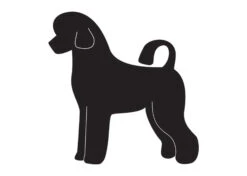 K-Design Portuguese Water Dog Puppy Sticker Left Black 50 Cm