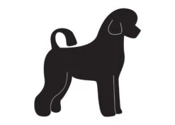 K-Design Portuguese Water Dog Puppy Sticker Right Black 50 Cm