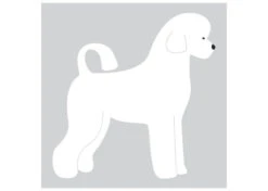 K-Design Portuguese Water Dog Puppy Sticker Right White 50 Cm