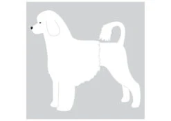 K-Design Portuguese Water Dog Lion Sticker Left White 50 Cm