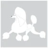 K-Design Poodle Running Sticker Left White 50cm -Pawfect Care Store 01kde441 12x yffiv6rx6zajv9cy