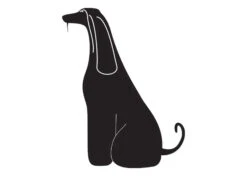 K-Design Afghan Sit Sticker Left Black 50 Cm