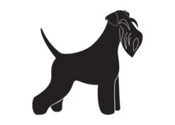 K-design Schnauzer Sticker Right Black 50 Cm