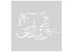 K-Design Cat Sticker Right White 50 Cm