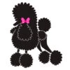 K-Design Poodle Bow Tie Sticker Left Black 10 Cm -Pawfect Care Store 01kde506 12x 9lyur7aihomvqcgc