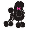 K-Design Poodle Bow Tie Sticker Right Black 10 Cm -Pawfect Care Store 01kde507 12x ynpkcbsww9pic04j
