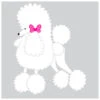K-Design Poodle Bow Tie Sticker Left White 10 Cm -Pawfect Care Store 01kde510 12x qaw9yomaishqwvca