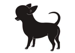 K-Design Chihuahua Sticker Left Black 10 Cm
