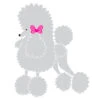 K-Design Poodle Bow Tie Sticker Left Silver 50 Cm -Pawfect Care Store 01kde526 12x p7otgqubwhngt1q0