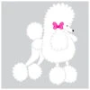 K-Design Poodle Bow Tie Sticker Right White 50 Cm -Pawfect Care Store 01kde529 12x s05nlfl2r66kgwbo