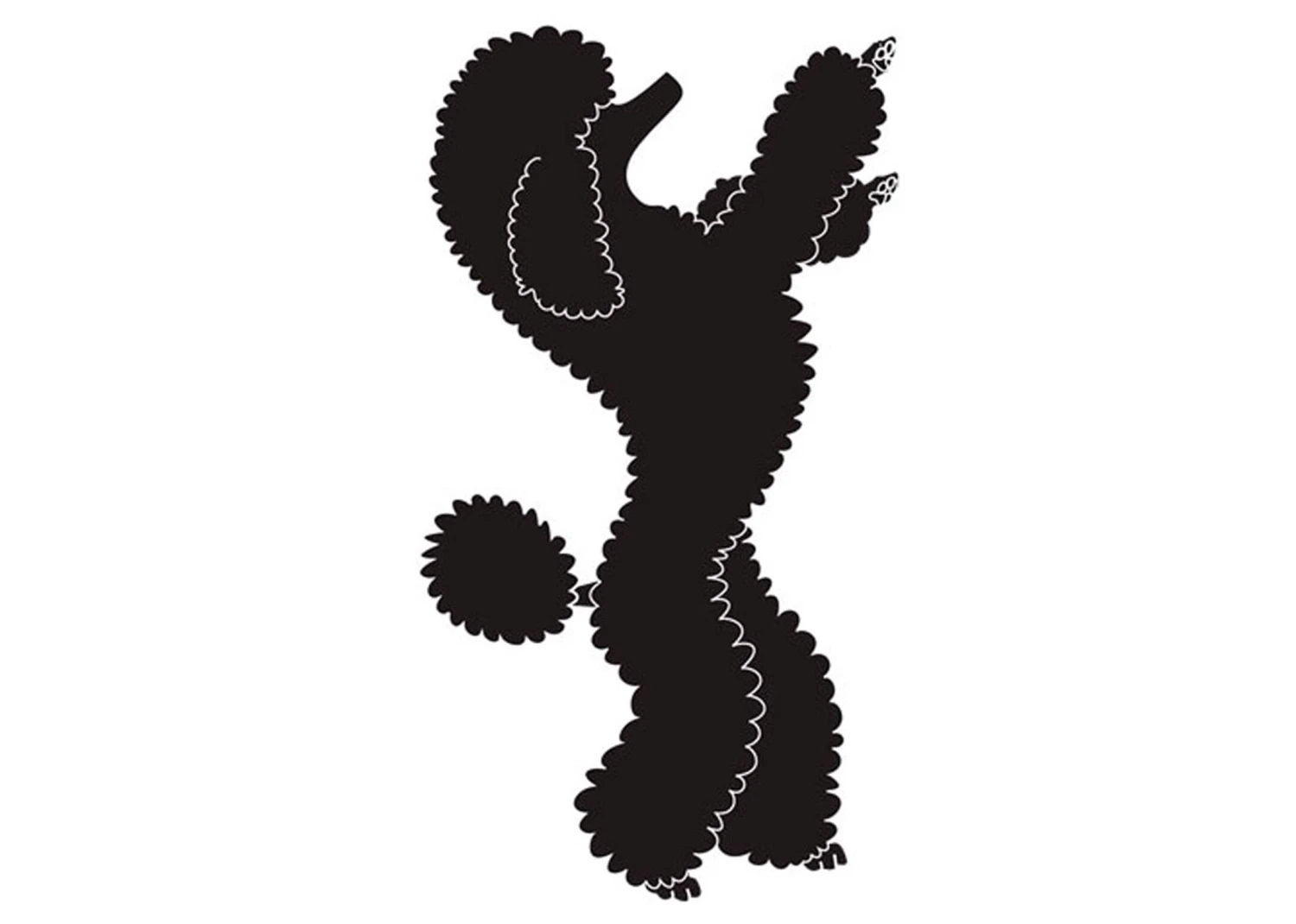 K-Design Poodle Stand Up Sticker Right Black 50 Cm 3 K-Design Poodle Stand Up Sticker Right Black 50 Cm