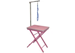 Groom-X Ringside Table - Show Table Pink 60 X 45 X 73-82 Cm