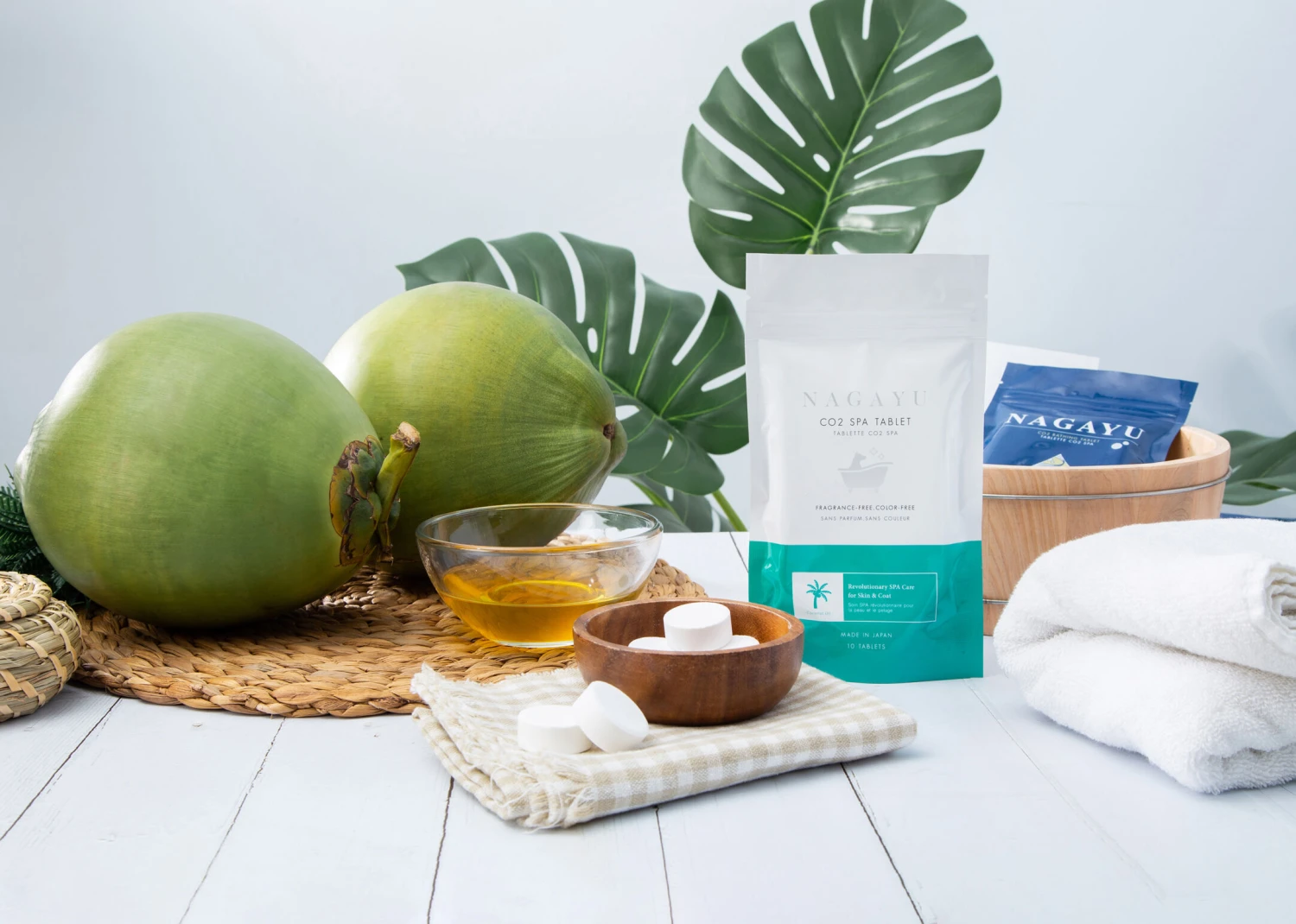 Nagayu Carbonated Spa Tablet 10pcs - Coconut Oil 4 Nagayu Carbonated Spa Tablet 10pcs - Coconut Oil - Image 2
