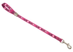 Show Tech Grooming Noose With Pawprint Hot Pink 45 X 1.5 Cm
