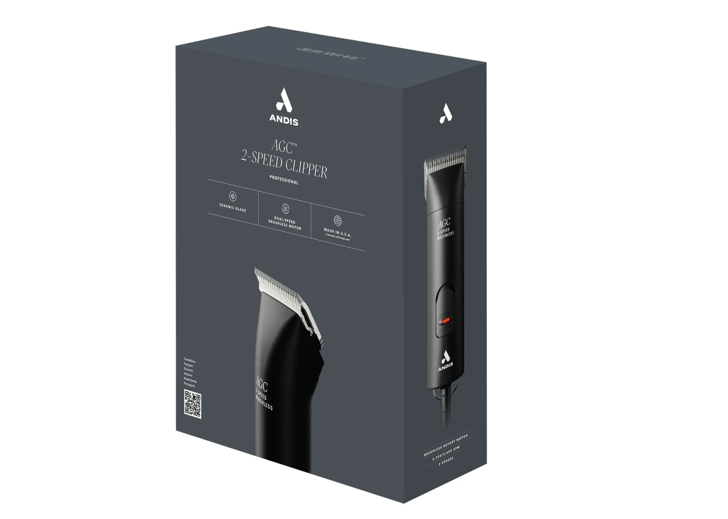 Andis 2 Speed AGCB Clipper Black With #10 Blade Corded Clipper 4 Andis 2 Speed AGCB Clipper Black With #10 Blade Corded Clipper - Image 2